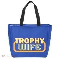 Trophy Mom Funny Retro Tote Bag thumb 0
