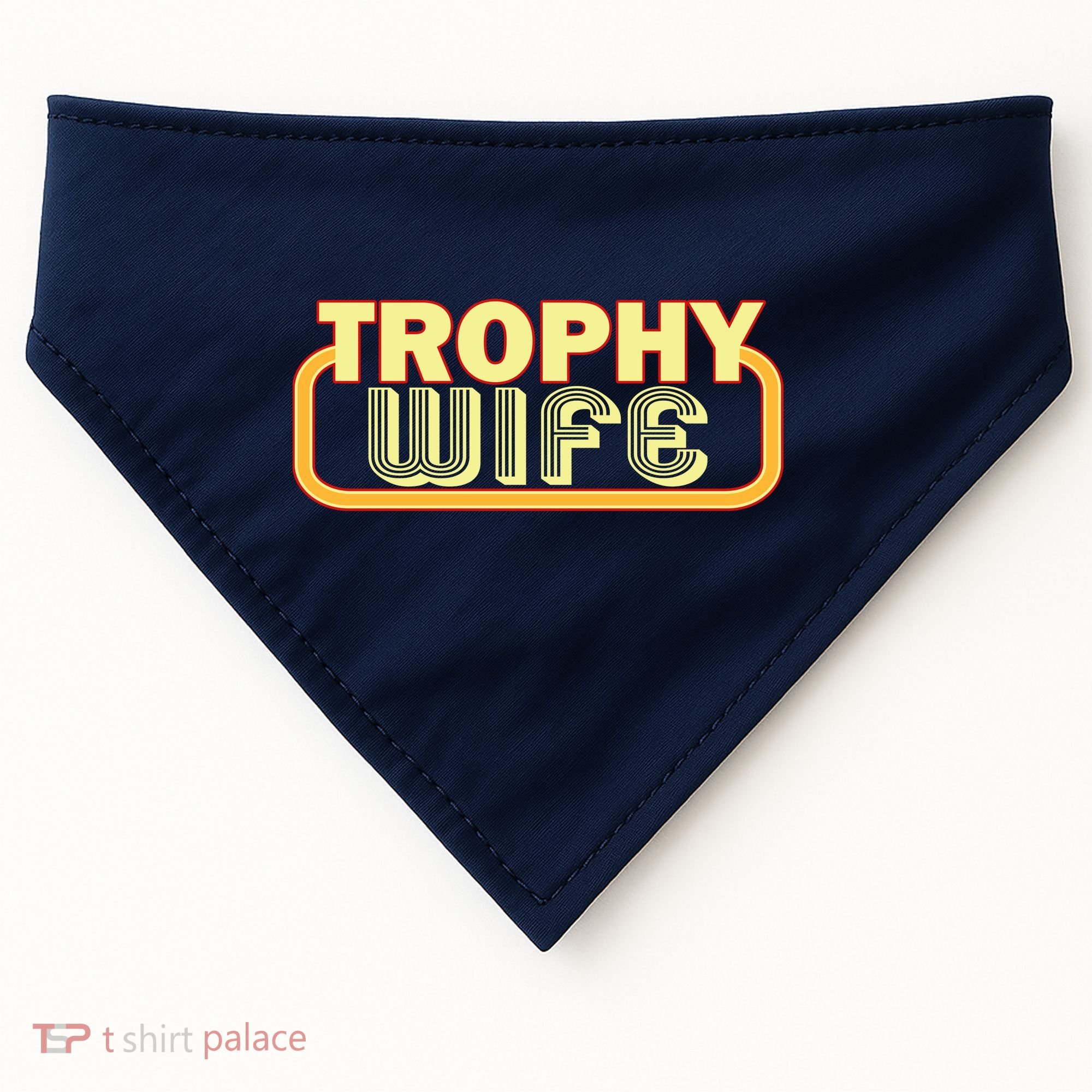 Trophy Wife Funny Retro USA-Made Doggie Bandana