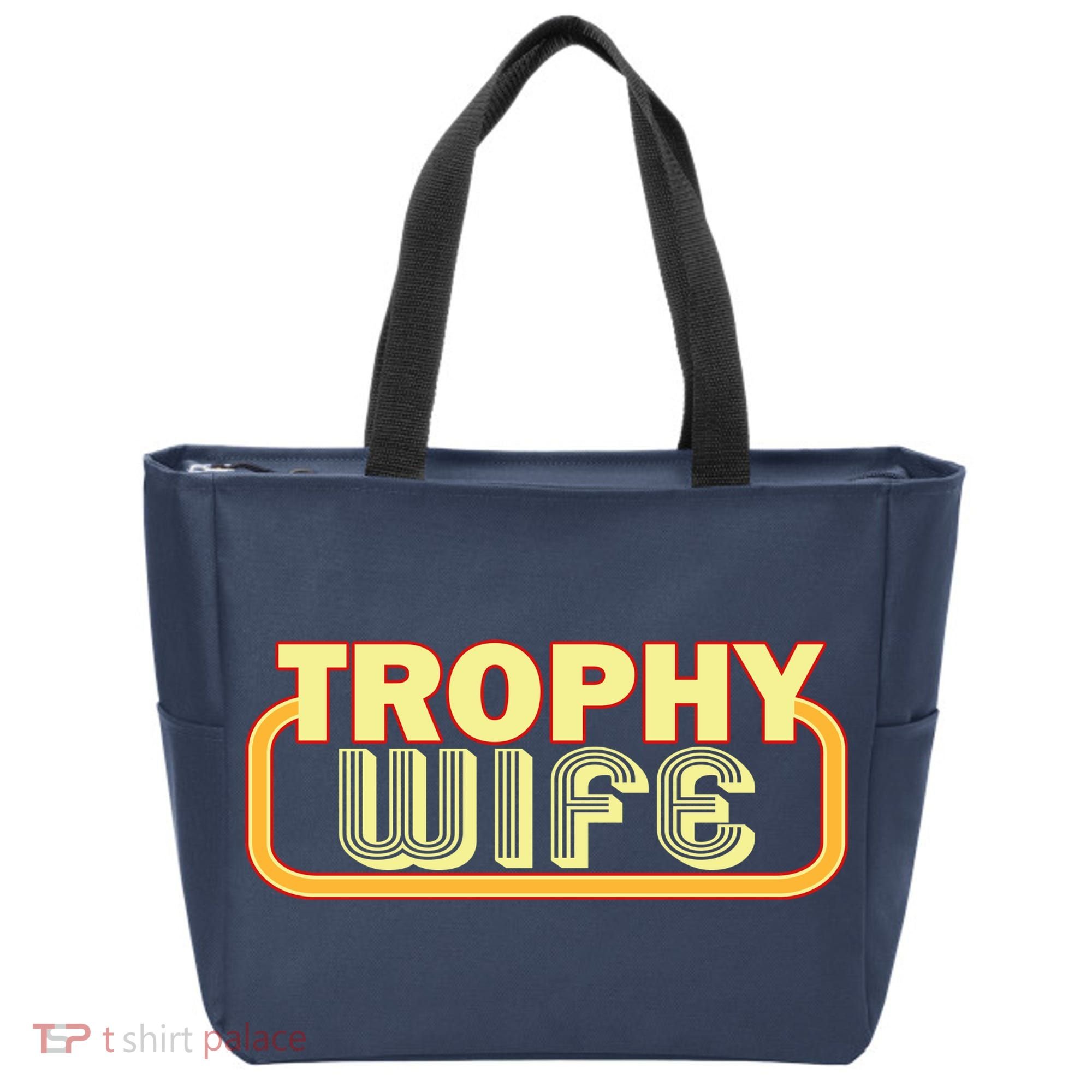 Trophy Wife Funny Retro Tote Bag