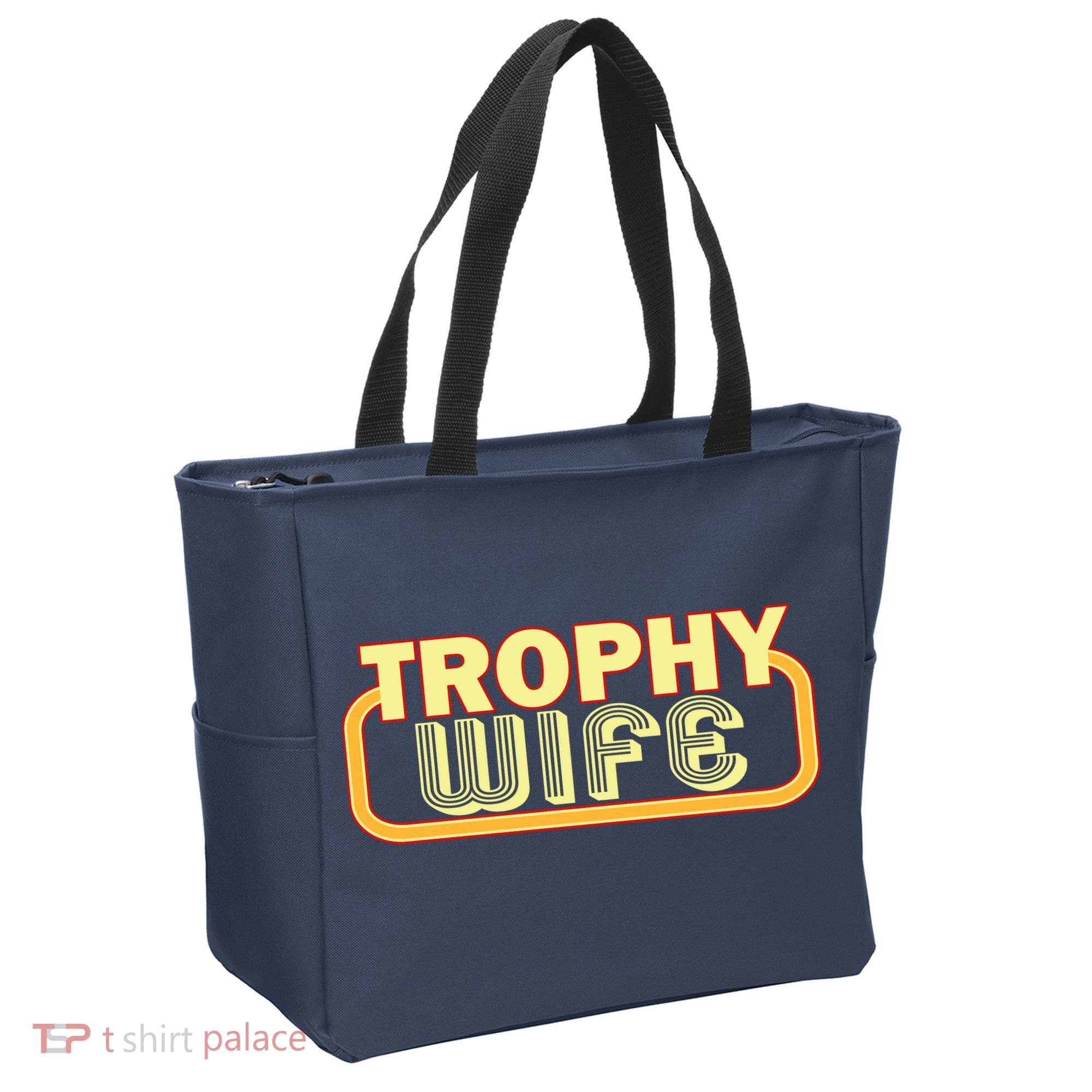 Trophy Wife Funny Retro Tote Bag