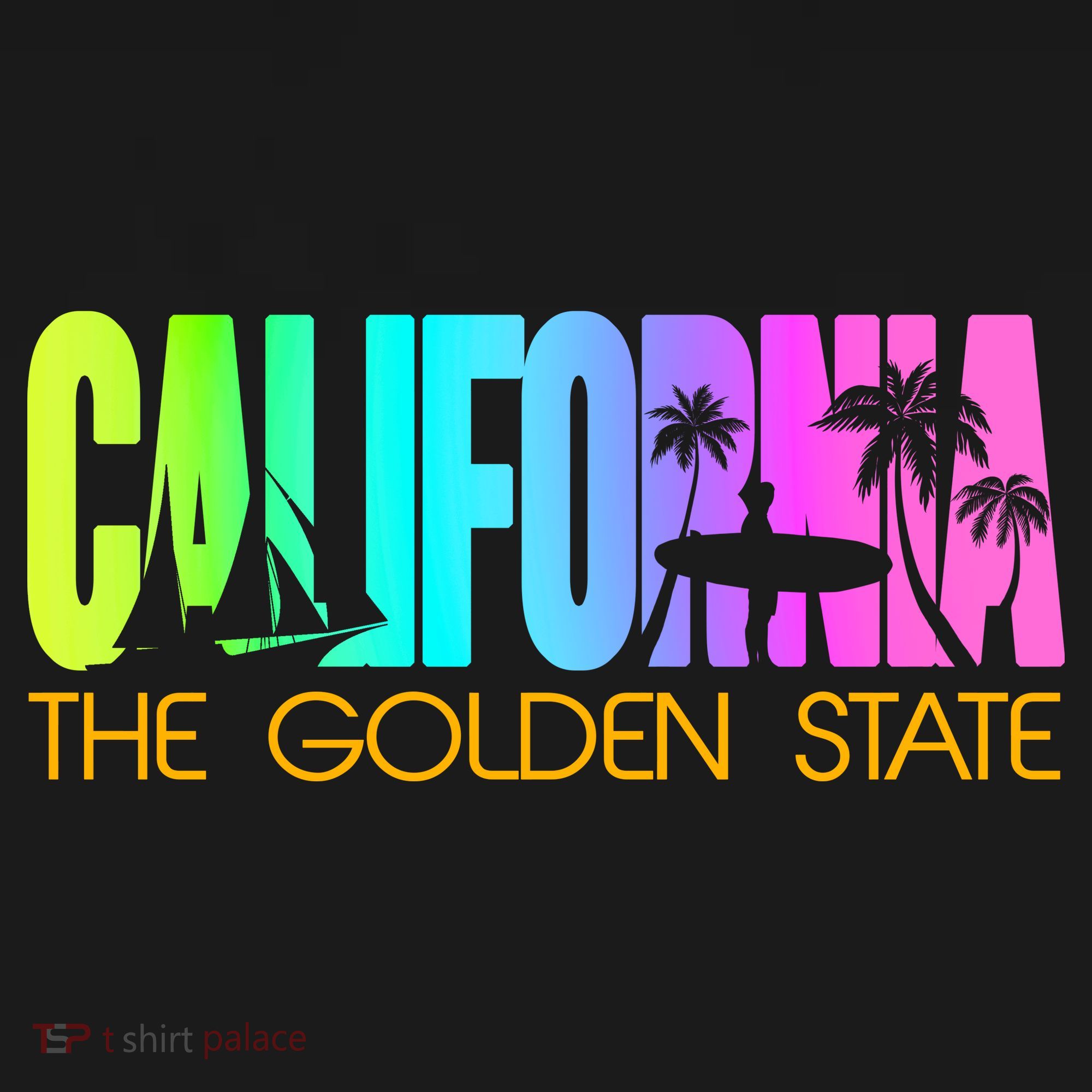 Tropical California The Golden State Long Sleeve Shirt
