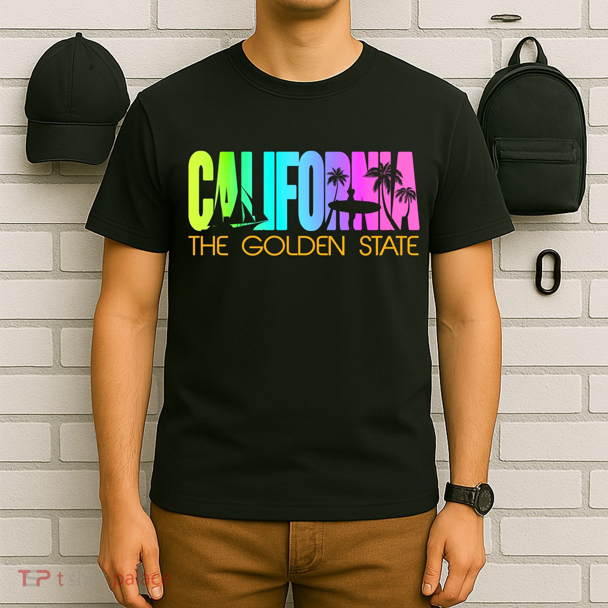 Tropical California The Golden State T-Shirt