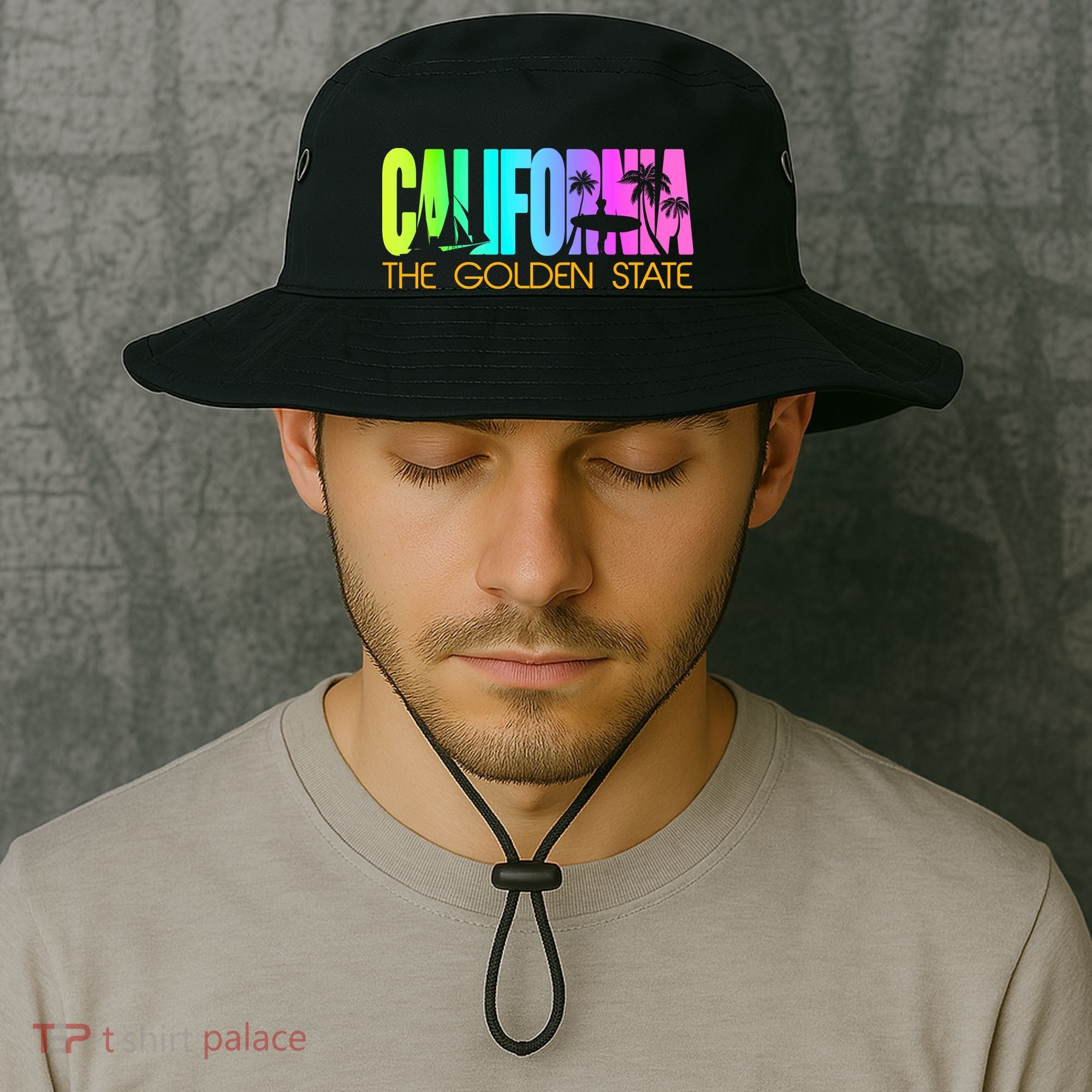 Tropical California The Golden State Bucket Hat