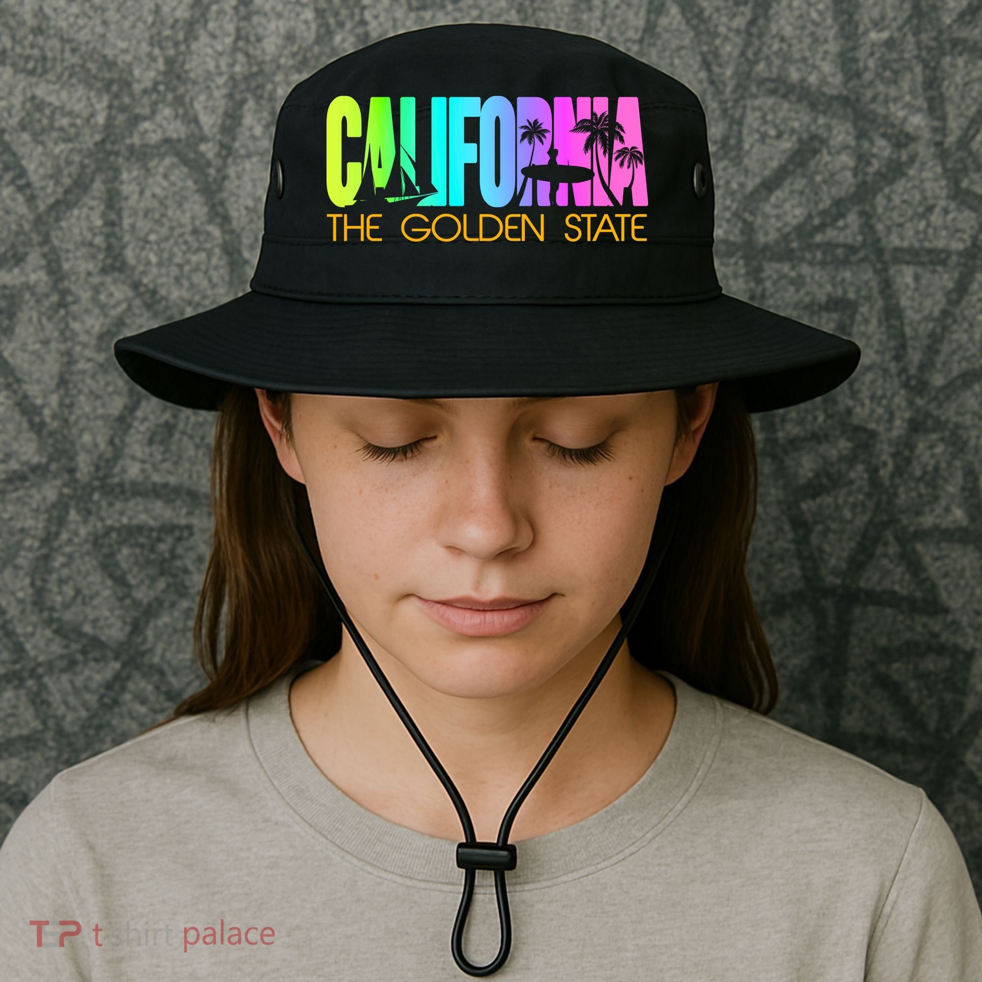 Tropical California The Golden State Bucket Hat
