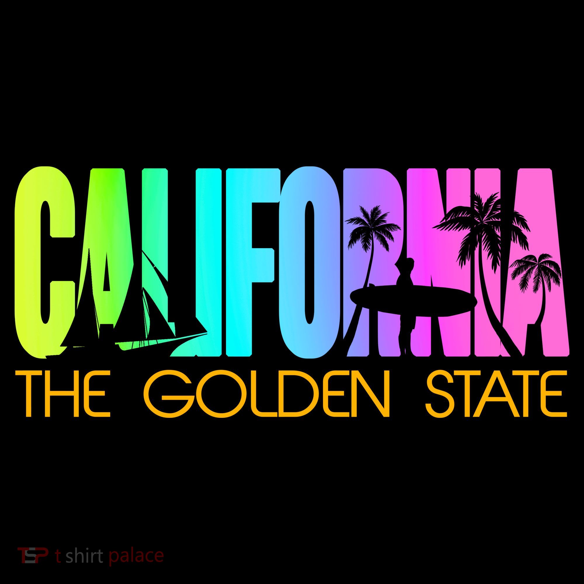 Tropical California The Golden State Women's Hoodie