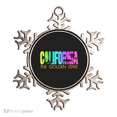 Tropical California The Golden State Ornament