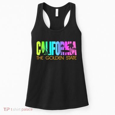 Tropical California The Golden State Women's Tank Top