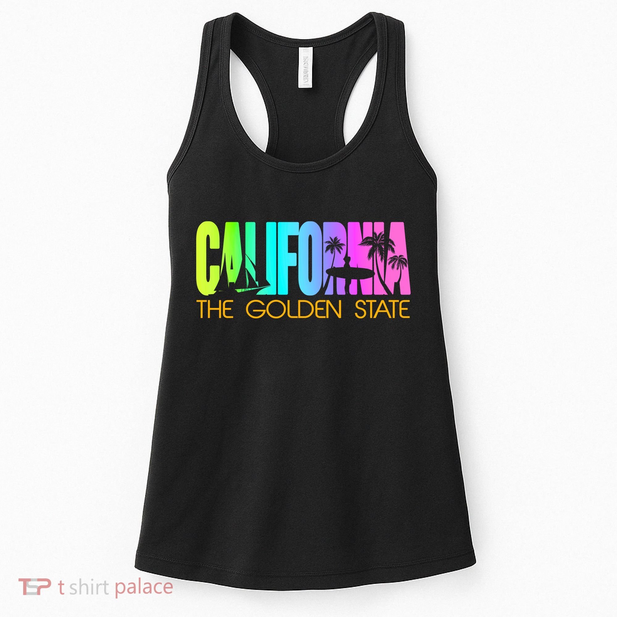 Tropical California The Golden State Women's Tank Top