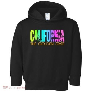 Tropical California The Golden State Toddler Hoodie