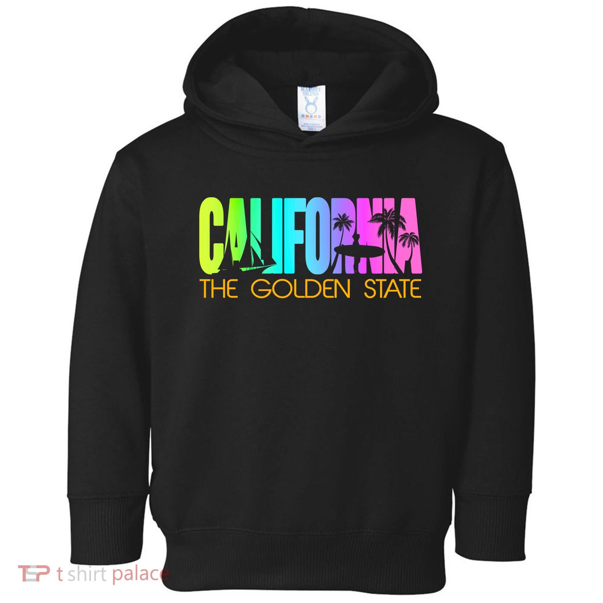 Tropical California The Golden State Toddler Hoodie