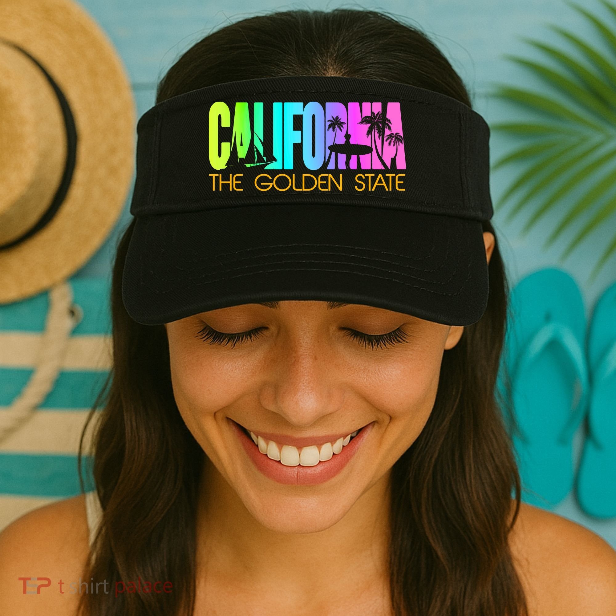 Tropical California The Golden State Visor