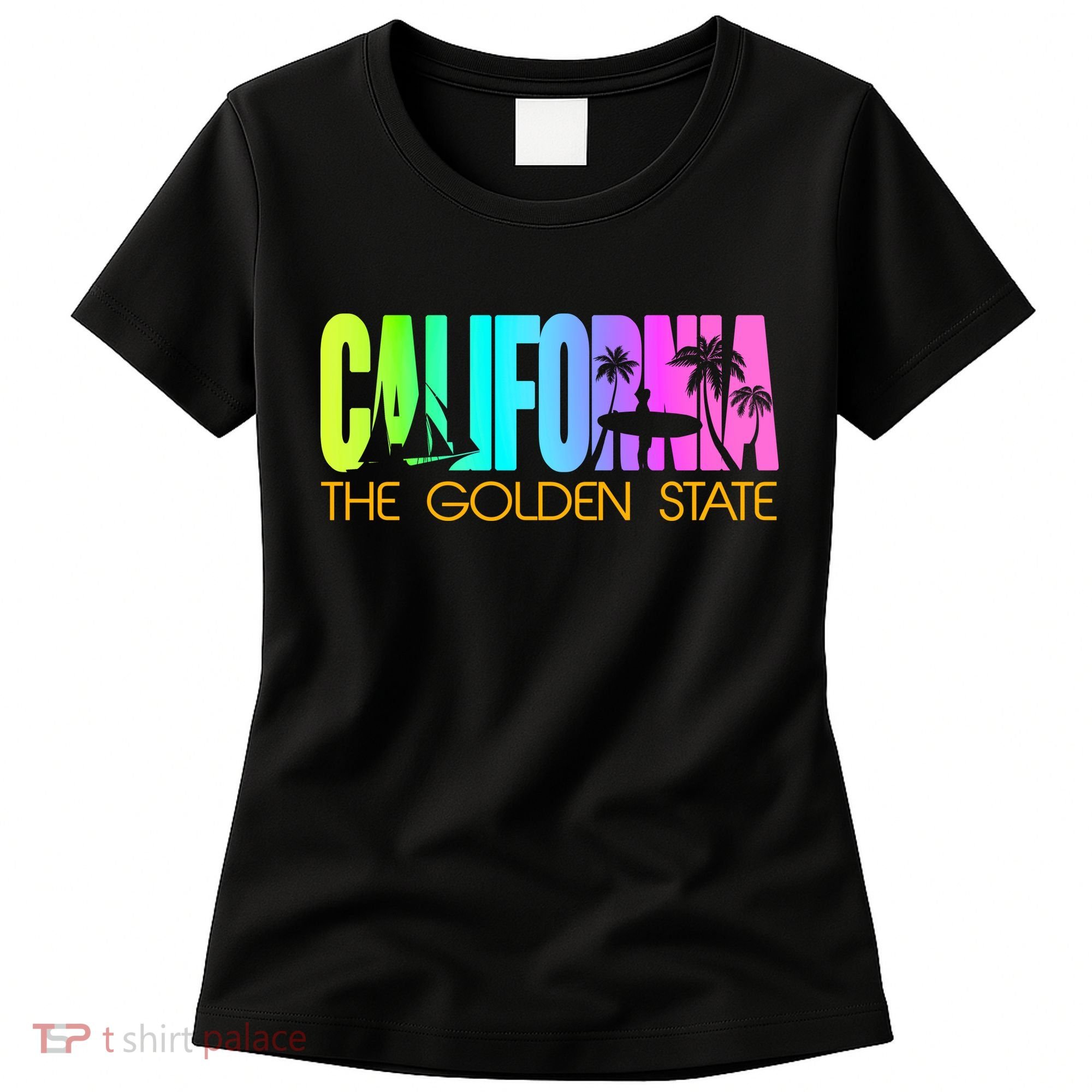Tropical California The Golden State Women's T-Shirt