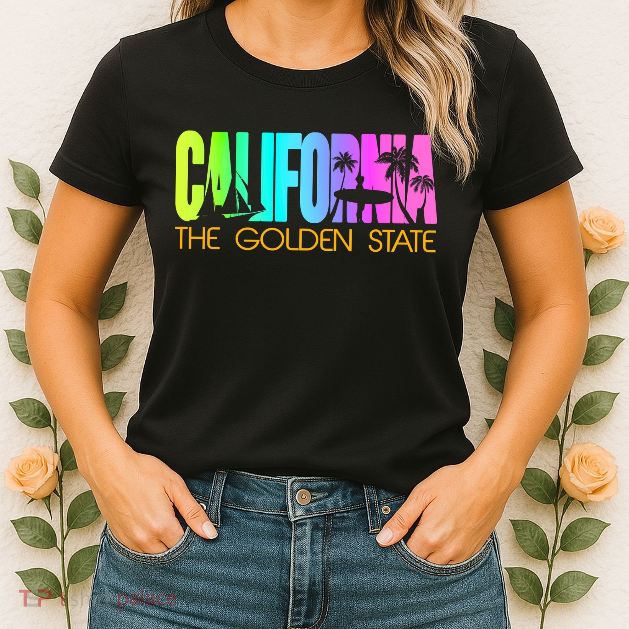 Tropical California The Golden State Women's T-Shirt