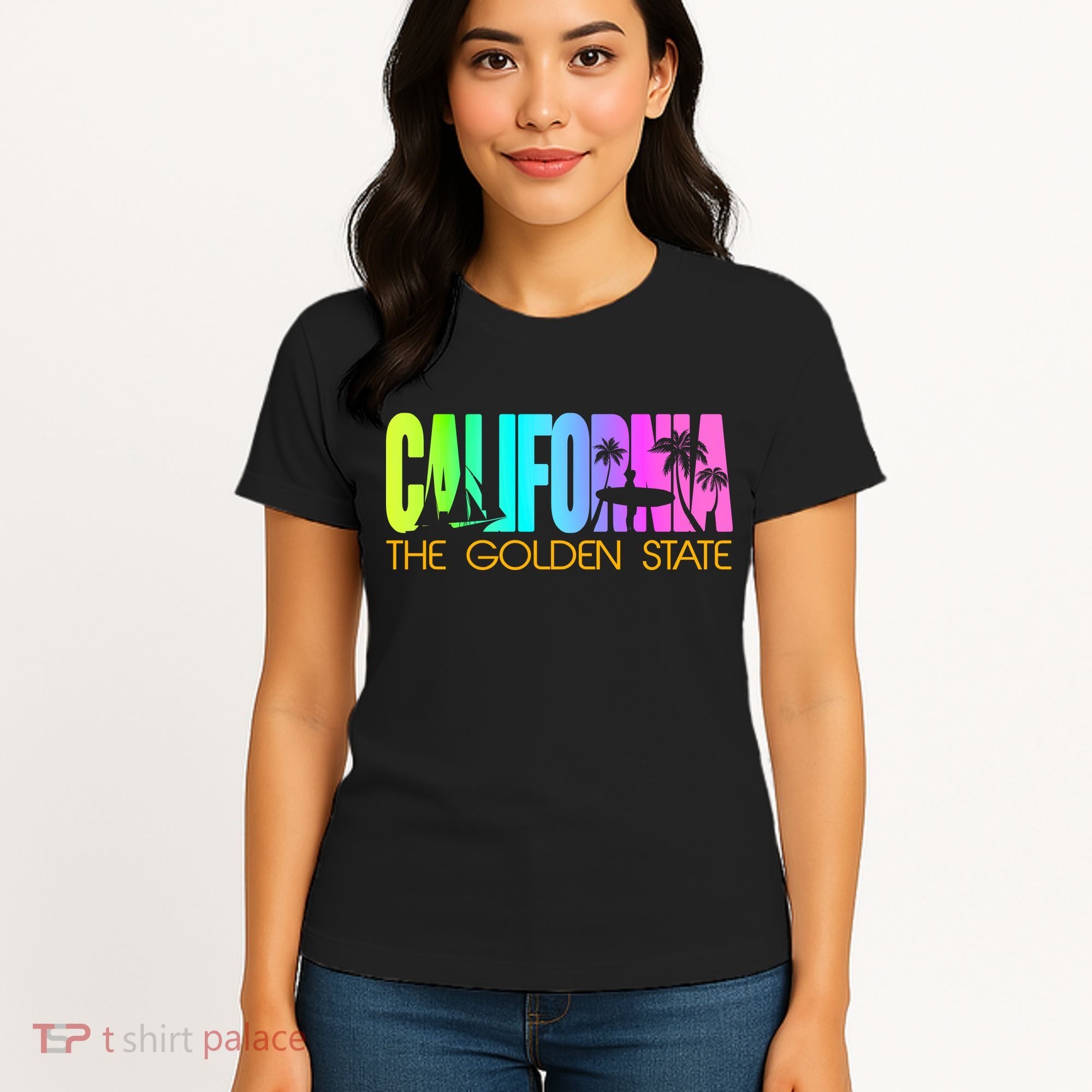 Tropical California The Golden State Women's T-Shirt