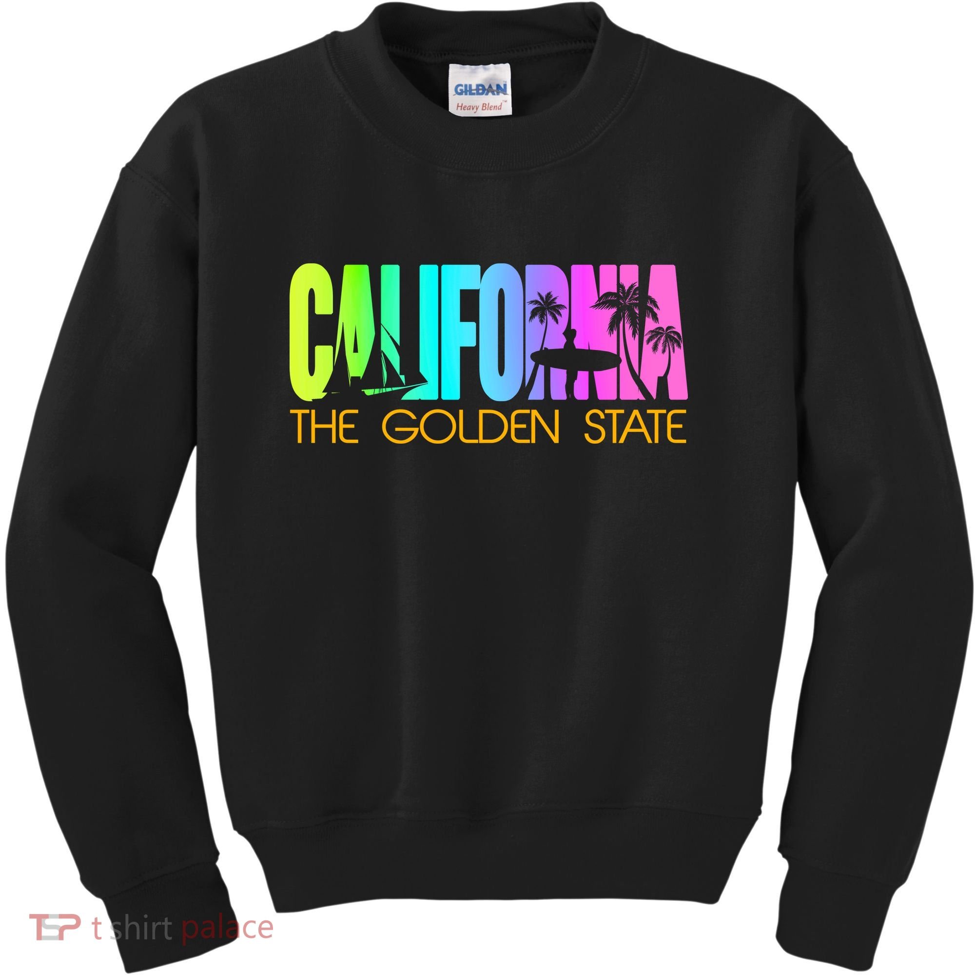 Tropical California The Golden State Kids Sweatshirt
