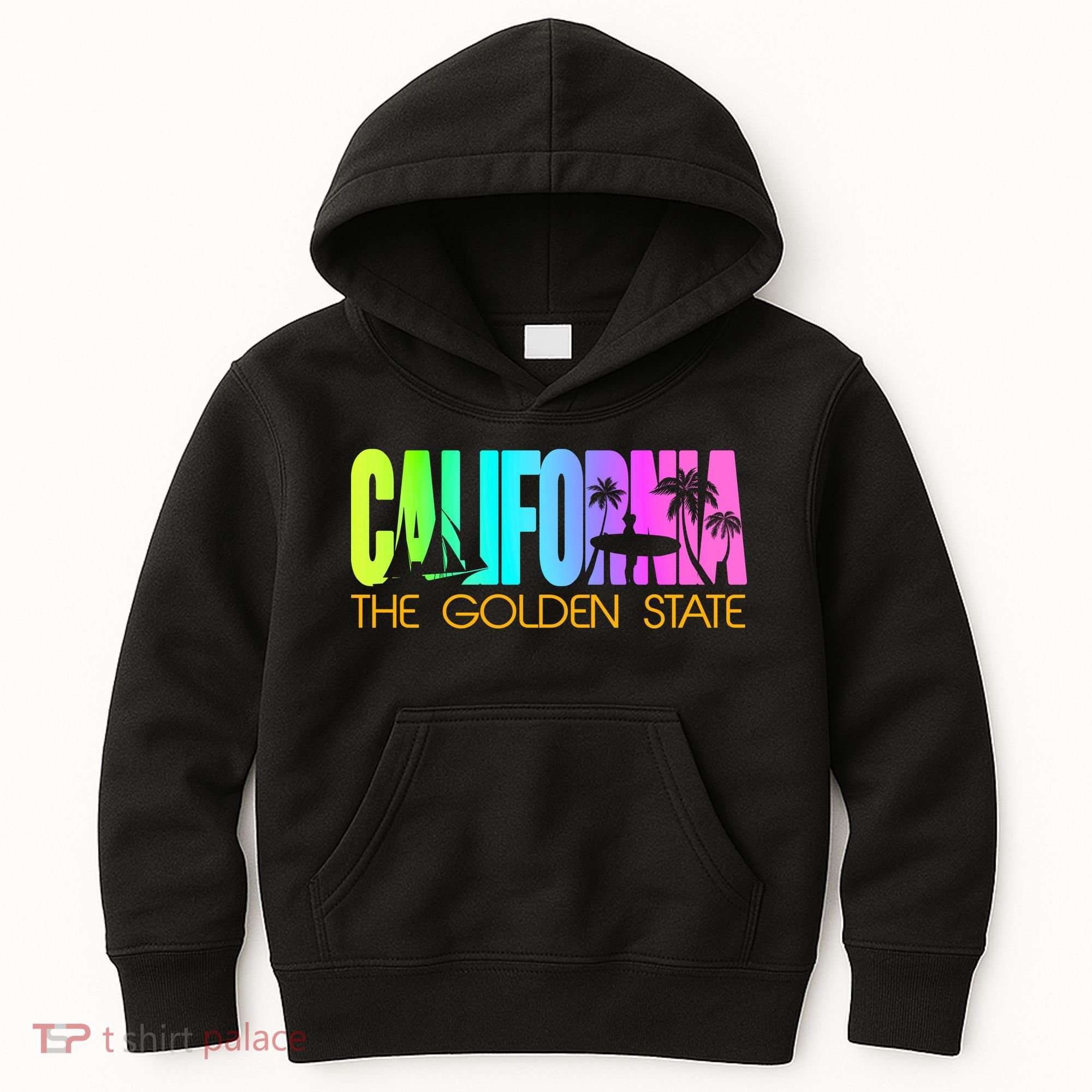 Tropical California The Golden State Kids Hoodie