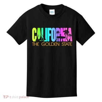 Tropical California The Golden State Kids T-Shirt