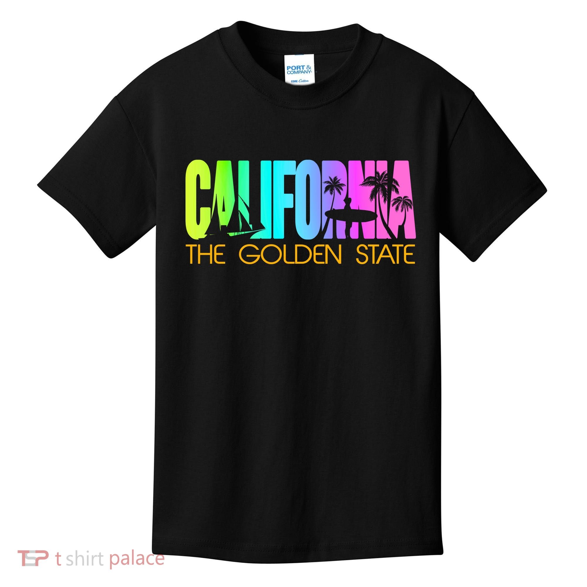 Tropical California The Golden State Kids T-Shirt