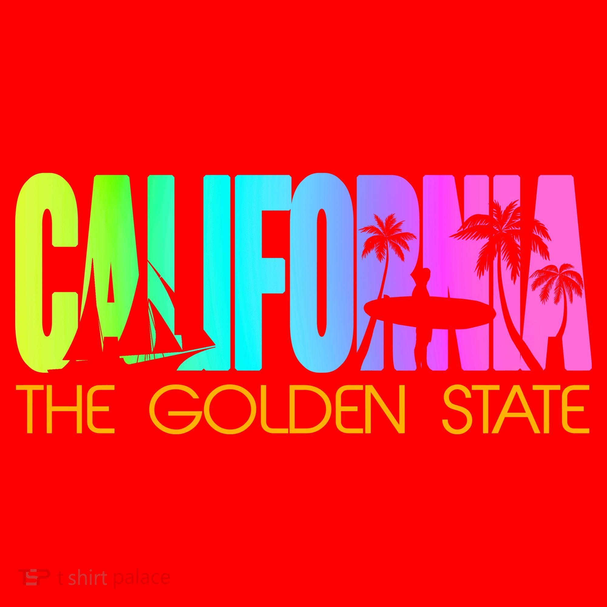 Tropical California The Golden State Santa Hat