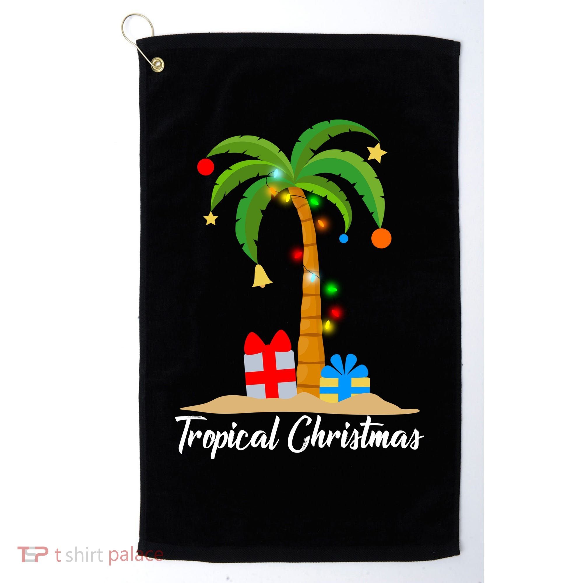 Tropical Christmas Golf Towel