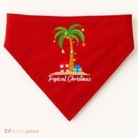 Tropical Christmas USA-Made Doggie Bandana thumb 0