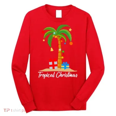 Tropical Christmas Long Sleeve Shirt