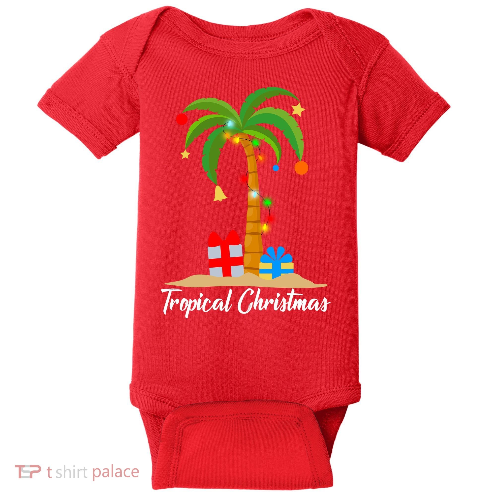 Tropical Christmas Baby Bodysuit