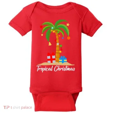 Tropical Christmas Baby Bodysuit
