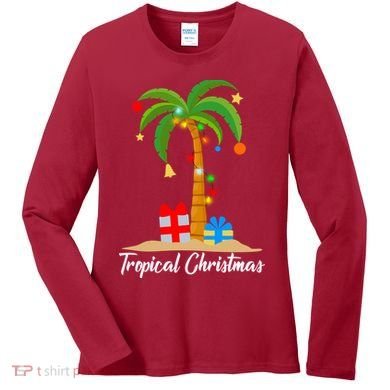 Tropical Christmas Women's Long Sleeve Shirt