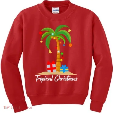 Tropical Christmas Kids Sweatshirt