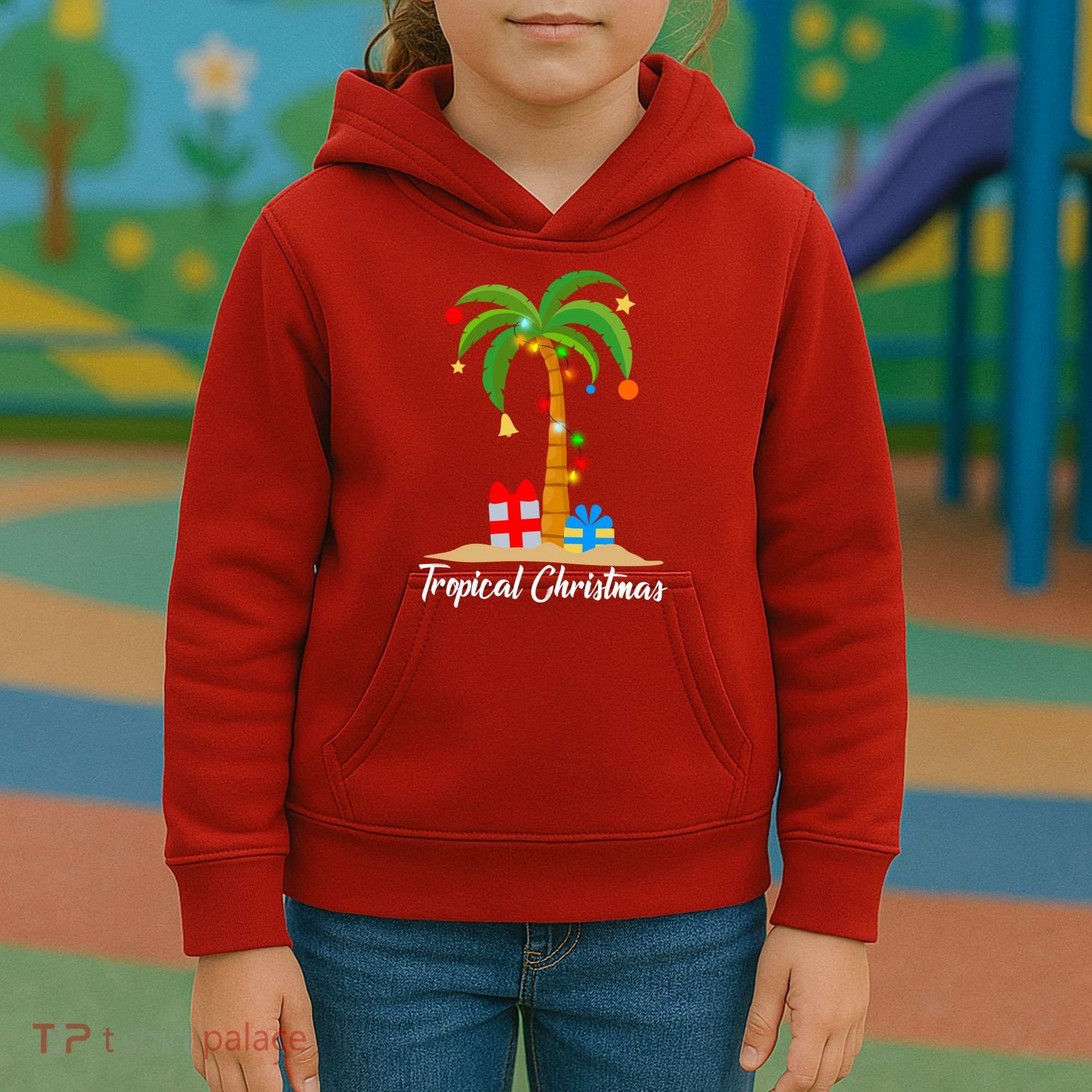 Tropical Christmas Kids Hoodie
