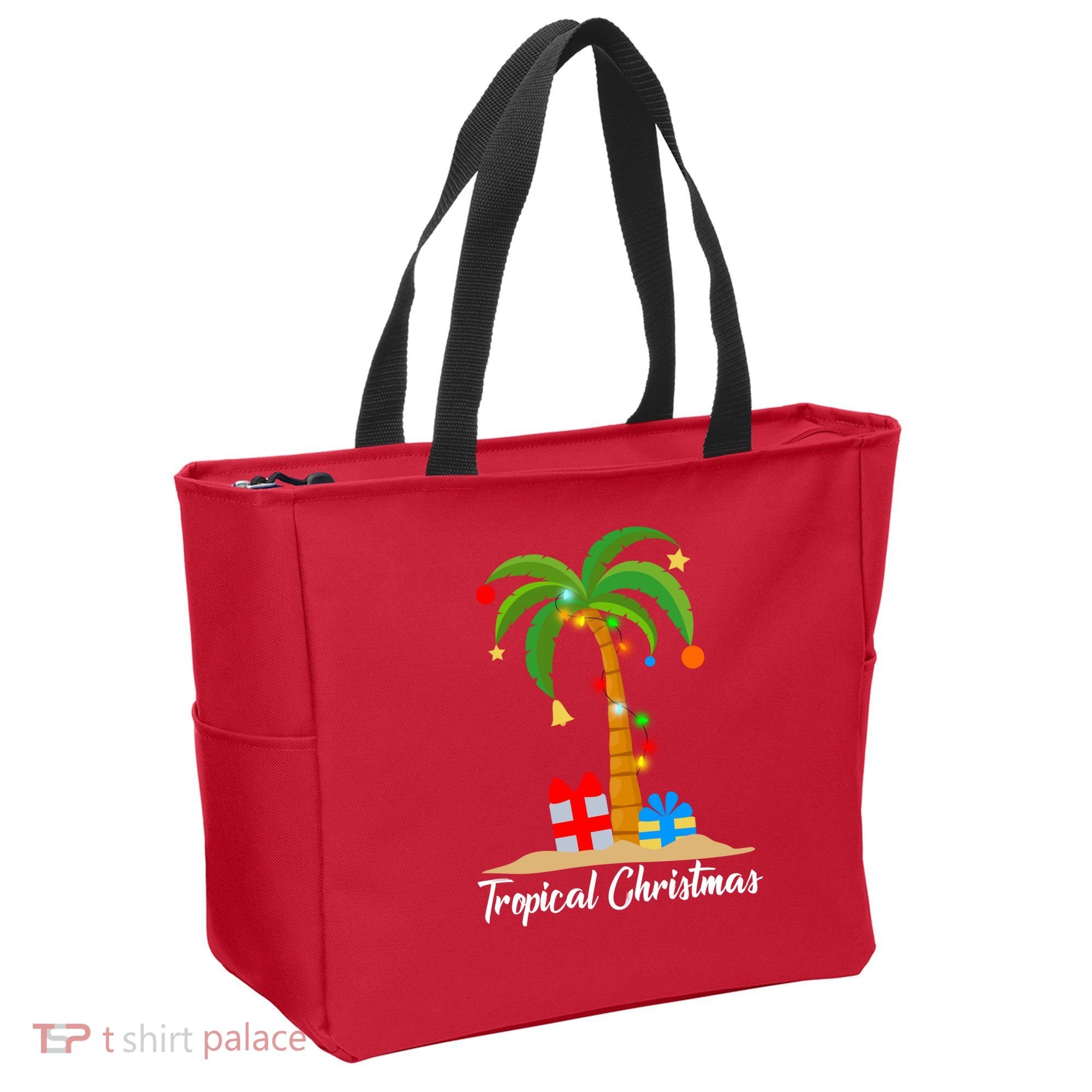 Tropical Christmas Tote Bag