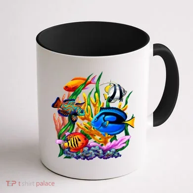 Tropical Fish Coffee Mug back