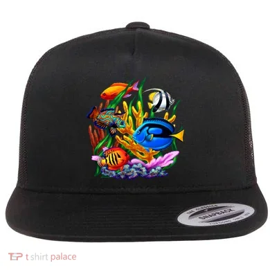 Tropical Fish Flat Bill Trucker Hat
