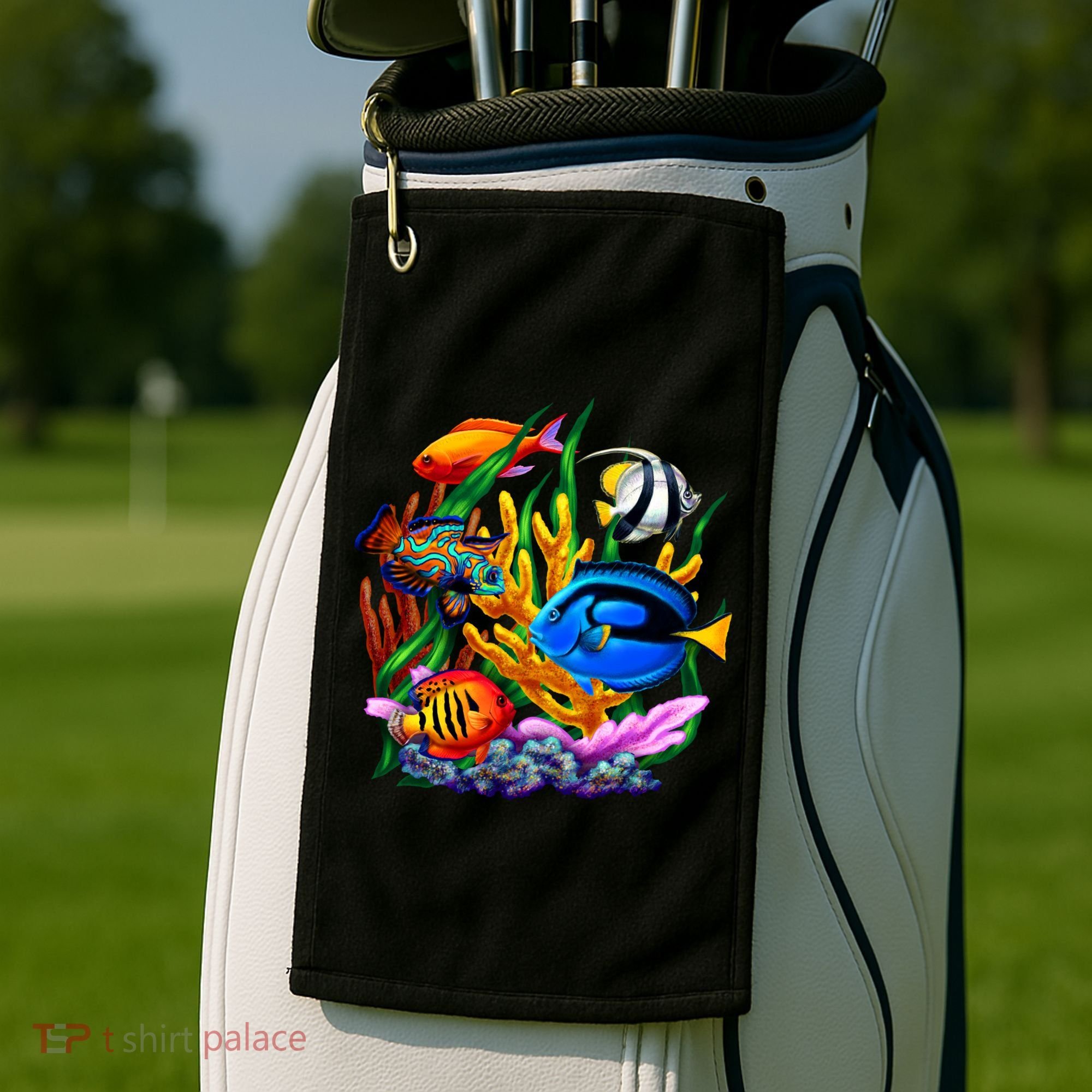 Tropical Fish Golf Towel