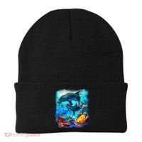 Tropical Fish Dolphins Portrait Beanie thumb 0