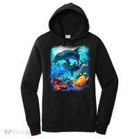 Tropical Fish Dolphins Portrait Women's Hoodie thumb 0