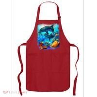 Tropical Fish Dolphins Portrait Apron thumb 0