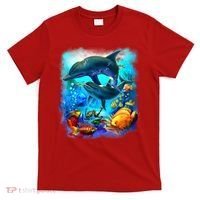 Tropical Fish Dolphins Portrait T-Shirt thumb 0