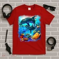 Tropical Fish Dolphins Portrait T-Shirt thumb 5