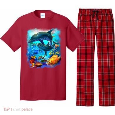 Tropical Fish Dolphins Portrait Pajama Set