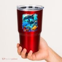 Tropical Fish Dolphins Portrait Tumbler thumb 2
