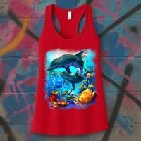 Tropical Fish Dolphins Portrait Women's Tank Top thumb 3