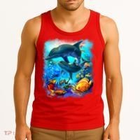 Tropical Fish Dolphins Portrait Tank Top thumb 3