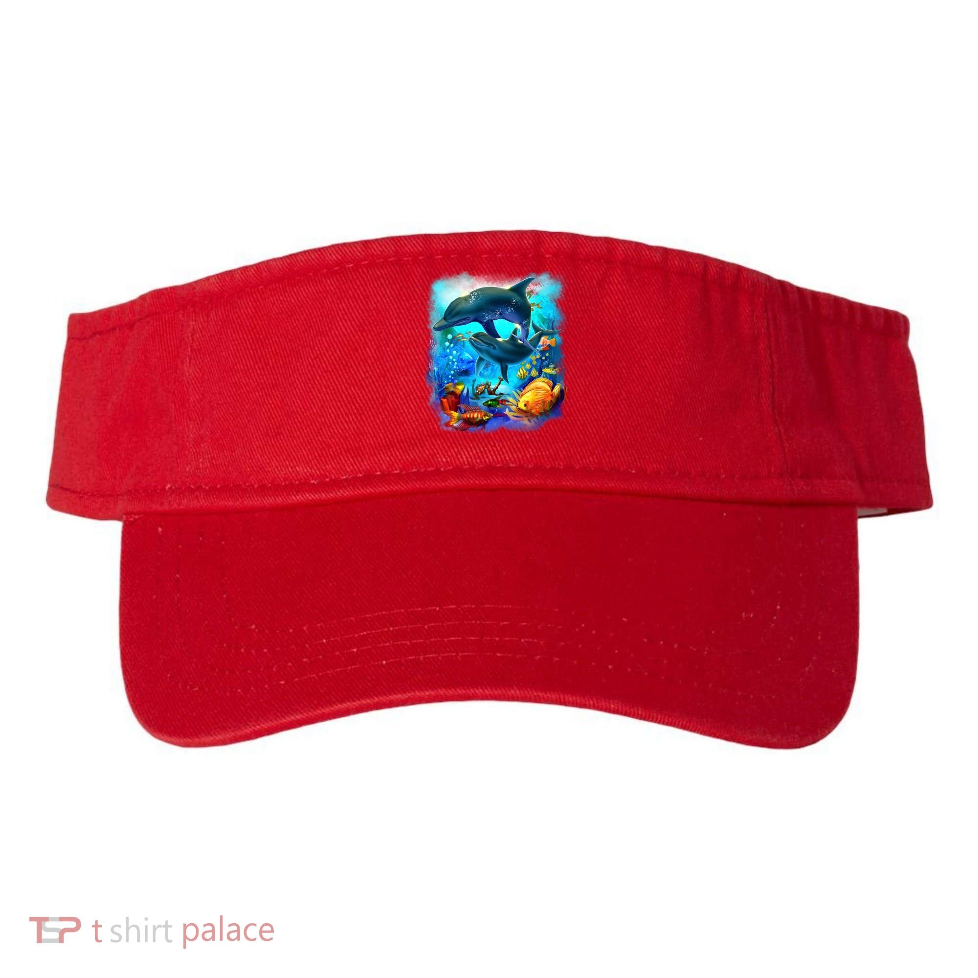Tropical Fish Dolphins Portrait Visor