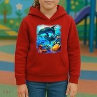 Tropical Fish Dolphins Portrait Kids Hoodie thumb 3