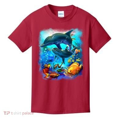 Tropical Fish Dolphins Portrait Kids T-Shirt