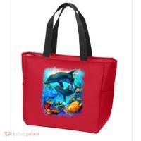 Tropical Fish Dolphins Portrait Tote Bag thumb 3