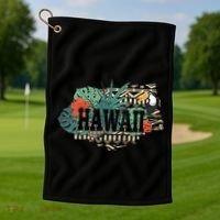 Tropical Paradise Classic Hawaii Bird Golf Towel thumb 1
