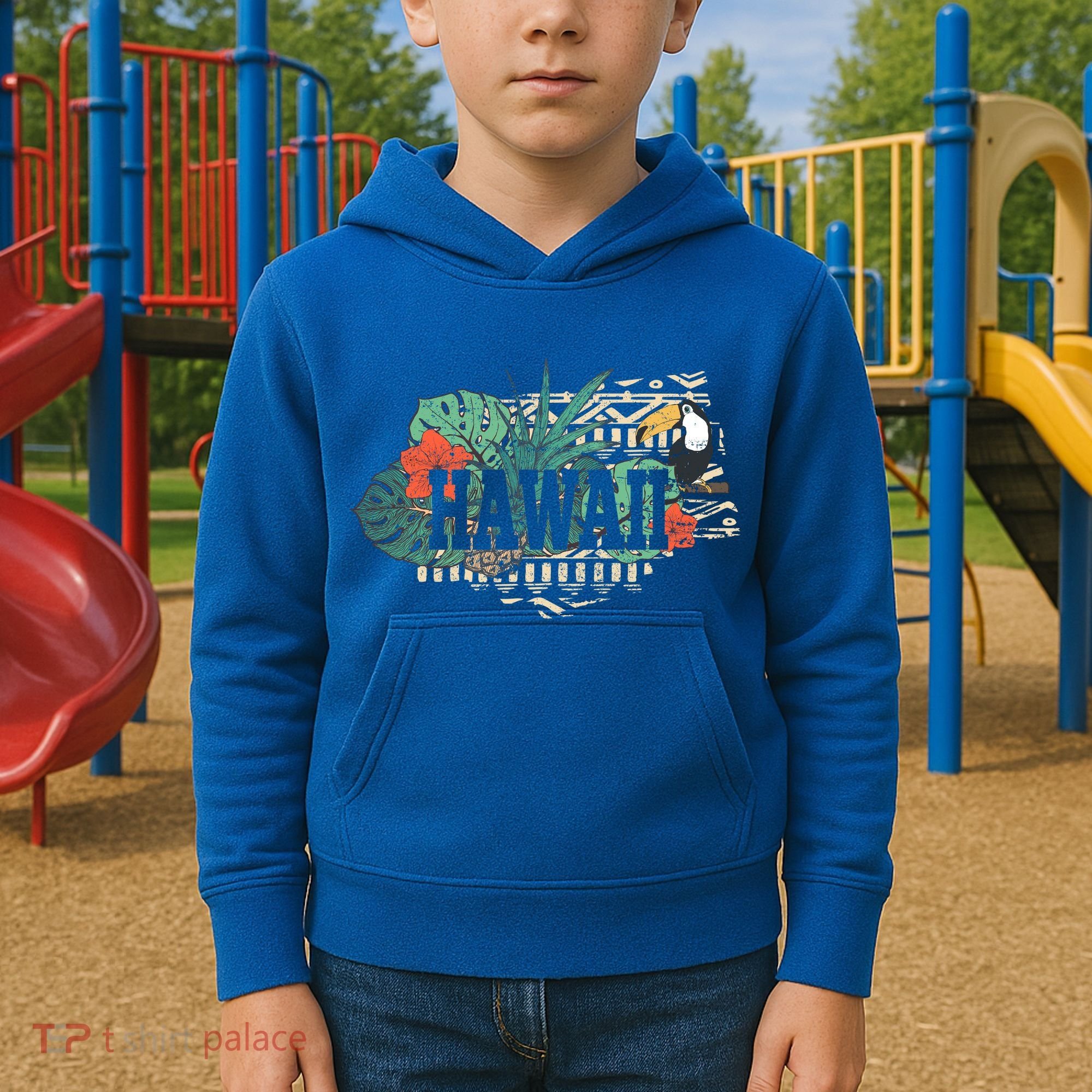 Tropical Paradise Classic Hawaii Bird Kids Hoodie